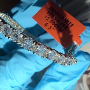 Moissanite 925 Silver Bracelet